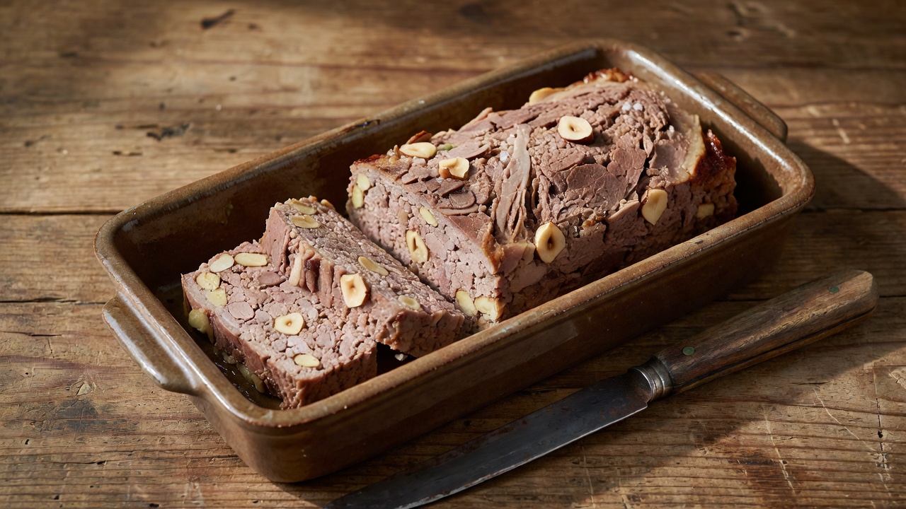 Pâté de canard aux noisettes
